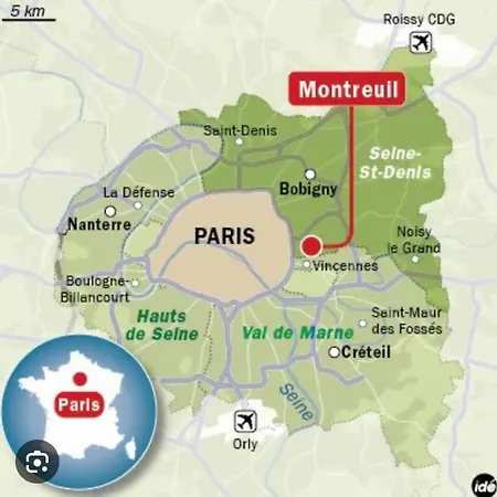 Apartament Maison Renovee Avec Jardinet Pres Paris 5 Minutes Du Metro *
